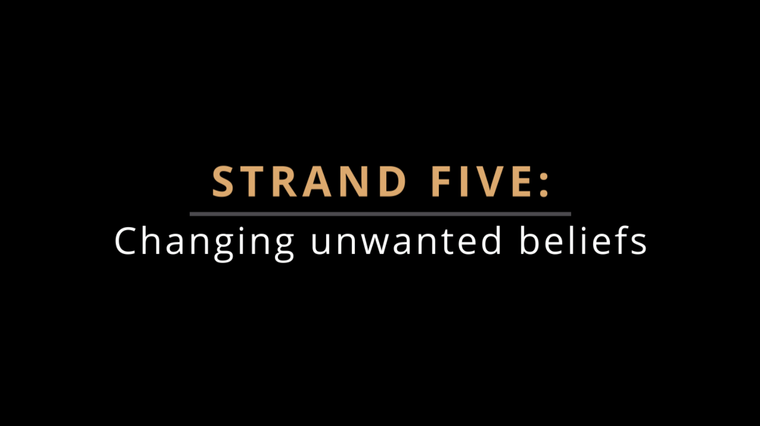 Changing Unwanted Beliefs