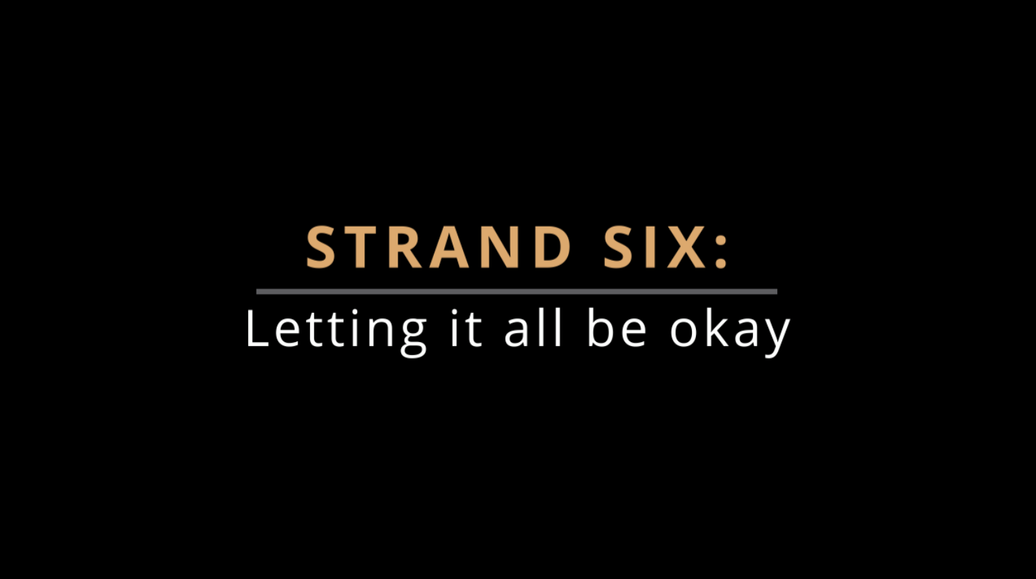 Letting it All Be Okay